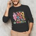100th Day Of School Teacher Floral 100 Days In The Books Unisex Long Sleeve T-Shirt