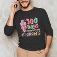 100th Day Of School Teacher Women Floral Books Unisex Long Sleeve T-Shirt