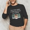 67 Meme English Teacher Reading Book Lover Humor Unisex Long Sleeve T-Shirt