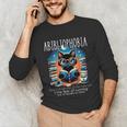 Abibliophobia Cat Reading Bookworm Reader Nerd For Men Women Girls Kids Unisex Long Sleeve T-Shirt