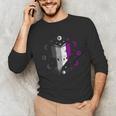 Ace Pride Book With Stars Moons And Magic Hand Unisex Long Sleeve T-Shirt