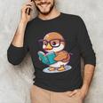 Adorable Book Lover Mallard Duck With Reading Glasses Cute Unisex Long Sleeve T-Shirt Adorable Book Lover Mallard Duck With Reading Glasses Cute Unisex Long Sleeve T-Shirt