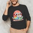 Adorable Book Lover Parrot With Reading Glasses Cute Unisex Long Sleeve T-Shirt