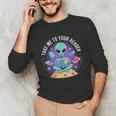 Alien Reader Reading Teacher Librarian Book Lover Unisex Long Sleeve T-Shirt