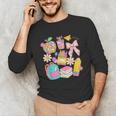 Apple Disco Pencil Books Bow Teacher Student Back To School Unisex Long Sleeve T-Shirt Apple Disco Pencil Books Bow Teacher Student Back To School Unisex Long Sleeve T-Shirt