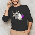 Asexual Book Lover LGBT Reading Pride Ace Flag Daisy Unisex Long Sleeve T-Shirt Asexual Book Lover LGBT Reading Pride Ace Flag Daisy Unisex Long Sleeve T-Shirt