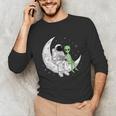 Astronaut Reading Book To Alien Moon Space Book Lover Men Unisex Long Sleeve T-Shirt Astronaut Reading Book To Alien Moon Space Book Lover Men Unisex Long Sleeve T-Shirt