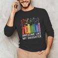 Awesome Like My Daughter Books Floral Proud Mom Women Unisex Long Sleeve T-Shirt