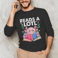 Axolotl Books Readsalotl Reading Bookworm Boys Girls Unisex Long Sleeve T-Shirt Axolotl Books Readsalotl Reading Bookworm Boys Girls Unisex Long Sleeve T-Shirt