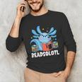 Axolotl Read Book Kawaii Reading Books For Men Women Unisex Long Sleeve T-Shirt