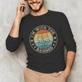 Im With The Banned Book Readers Retro Librarians Teachers Unisex Long Sleeve T-Shirt