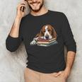 Basset Hound Books Dog Breed Graphic Unisex Long Sleeve T-Shirt Basset Hound Books Dog Breed Graphic Unisex Long Sleeve T-Shirt