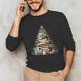 Book Christmas Tree Books Lovers Xmas Teacher Men Women Kids Unisex Long Sleeve T-Shirt