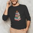 Book Christmas Tree Book Lover Teacher Librarian Men Women Unisex Long Sleeve T-Shirt