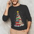Book Christmas Tree Book Lover Teacher Librarian Unisex Long Sleeve T-Shirt