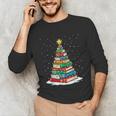 Book Christmas Tree Xmas Lights Book Lover Teacher Librarian Unisex Long Sleeve T-Shirt Book Christmas Tree Xmas Lights Book Lover Teacher Librarian Unisex Long Sleeve T-Shirt