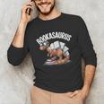 Book Dinosaur T-Rex Bookworm Dino Book Reading Unisex Long Sleeve T-Shirt
