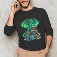 Book Dragon Reading Fantasy Unisex Long Sleeve T-Shirt