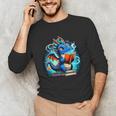 Book Dragon Reading Lover Unisex Long Sleeve T-Shirt