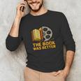 Book Love Scene The Book Was Better Bookworm Vibes Unisex Long Sleeve T-Shirt Book Love Scene The Book Was Better Bookworm Vibes Unisex Long Sleeve T-Shirt