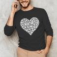 Book Lover Heart Shape Reading Librarian Library Teacher Unisex Long Sleeve T-Shirt