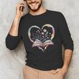 Book Lover Heart Shaped Reading Art Bookworm Unisex Long Sleeve T-Shirt