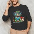 Book Lover Reading Iguana Unisex Long Sleeve T-Shirt