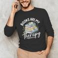 Book Are My Therapy Aesthetic Bookish Reading Unisex Long Sleeve T-Shirt