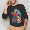 Book Reading Book Reader Manatees Sea Animal Sea Cow Manatee Unisex Long Sleeve T-Shirt Book Reading Book Reader Manatees Sea Animal Sea Cow Manatee Unisex Long Sleeve T-Shirt