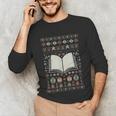 Book Reading Ugly Christmas Unisex Long Sleeve T-Shirt