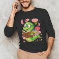 Book Worm Costume World Book Day Cute Kawaii Worm Reading Unisex Long Sleeve T-Shirt