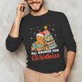 All Booked For Christmas Gingerbread Christmas Tree Book Kid Unisex Long Sleeve T-Shirt All Booked For Christmas Gingerbread Christmas Tree Book Kid Unisex Long Sleeve T-Shirt
