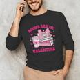 All Booked For Valentines Book Reading Coquette Bow Unisex Long Sleeve T-Shirt