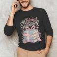 All Booked For Valentines Stacked Books Unisex Long Sleeve T-Shirt