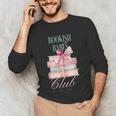 Bookish Babes Club Cute Pink Book Stack With Bow Unisex Long Sleeve T-Shirt Bookish Babes Club Cute Pink Book Stack With Bow Unisex Long Sleeve T-Shirt
