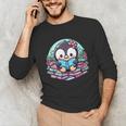 Bookish Penguin Heart A Readers Love Penguins Unisex Long Sleeve T-Shirt