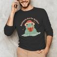 Bookmarks Are For Quitters Frog Reading Book Graphic Unisex Long Sleeve T-Shirt Bookmarks Are For Quitters Frog Reading Book Graphic Unisex Long Sleeve T-Shirt