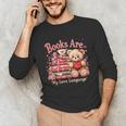 Books Are My Love Language Teddy Bear Book Lovers Valentine Unisex Long Sleeve T-Shirt Books Are My Love Language Teddy Bear Book Lovers Valentine Unisex Long Sleeve T-Shirt