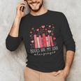 Books Are My Love Language Valentine Reads Bookish Club Unisex Long Sleeve T-Shirt