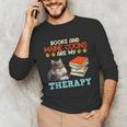 BOOKS AND MAINE COONS ARE MY THERAPY Main Coon Unisex Long Sleeve T-Shirt