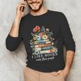 I Like Books More Than People Reading Reader Bookworm Saying Unisex Long Sleeve T-Shirt I Like Books More Than People Reading Reader Bookworm Saying Unisex Long Sleeve T-Shirt