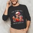 I Like My Books Spicy And My Coffee Icy Skeleton Unisex Long Sleeve T-Shirt