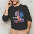 Bookworm Book Lover Women Girls Dragon Reading Unisex Long Sleeve T-Shirt Bookworm Book Lover Women Girls Dragon Reading Unisex Long Sleeve T-Shirt
