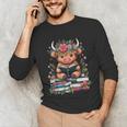 Bookworm Cute Baby Highland Cow Reading Book Unisex Long Sleeve T-Shirt Bookworm Cute Baby Highland Cow Reading Book Unisex Long Sleeve T-Shirt