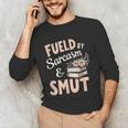Bookworm Fueled By Sarcasm And Smut Book Reading Unisex Long Sleeve T-Shirt