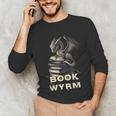 Bookwyrm Dragon Fantasy Bookish Fairytale Book Lover Unisex Long Sleeve T-Shirt