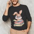 Bunny Rabbit Reading Books Rabbit Books Bunny Reader Unisex Long Sleeve T-Shirt Bunny Rabbit Reading Books Rabbit Books Bunny Reader Unisex Long Sleeve T-Shirt