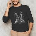 Butterflies And Book Lovers Reading Bookworm Unisex Long Sleeve T-Shirt
