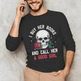 I Buy Her Books And Call Her A Good Girl Skull Rose Bookworm Unisex Long Sleeve T-Shirt I Buy Her Books And Call Her A Good Girl Skull Rose Bookworm Unisex Long Sleeve T-Shirt