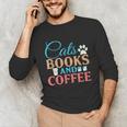 Cats Books And Coffee Unisex Long Sleeve T-Shirt